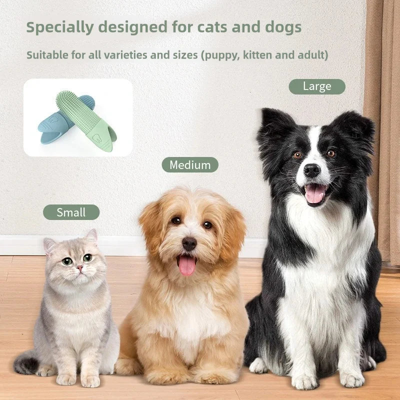 360° Silicone Finger Toothbrush for Dogs & Cats – Dental Care