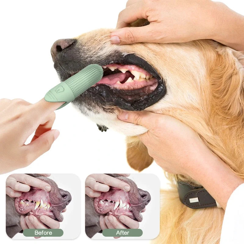 360° Silicone Finger Toothbrush for Dogs & Cats – Dental Care
