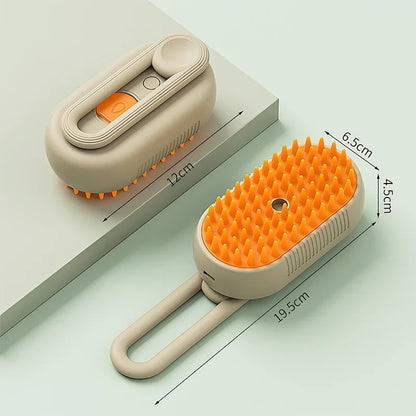 3-in-1 Steamy Cat Brush – Hair Remover & Massage